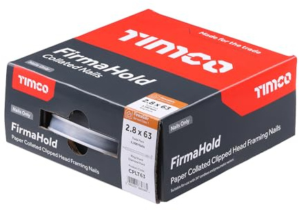 Firmahold Gun Nails Without Gas Framing fit Paslode IM350 + 50mm 63mm 75mm 90mm (FirmaGalv+, 28x63-3300 pcs)