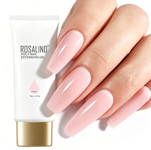 ROSALIND Gel für Nägel 70ml Soft Pink UV Poly Nagelgel Nagelverstärkung