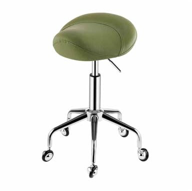 Sedia a Sella con Ruote, Sgabello a Sella ergonomico, Sedia da Lavoro Girevole e Regolabile, Capacità di Peso di 440 Libbre, Adatto for Massaggi Spa ed Estetica Medica(Color-3)