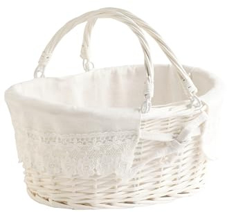 home&you Osterkorb mit Henkel Springlet, 23x25x31 cm, Ostersack Taschen, Decorative Osterkörbchen, Osternest Korb, Osterdekoration, Frühlingsdeko Geschenktüten, Aufbewahrung Ostergeschenke