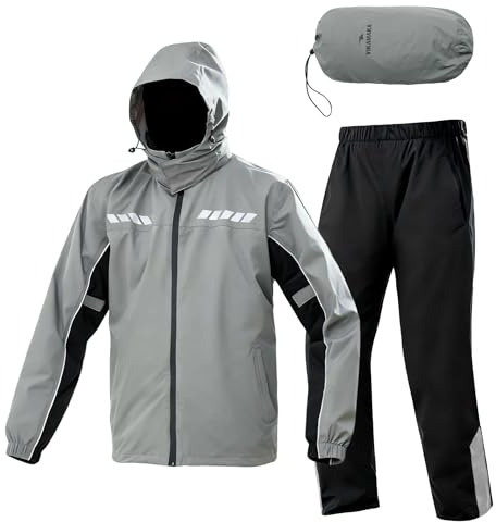VIKAMAKA Rain Suit for Men Women, Waterproof Rain Jacket Pant for Cycling Motorcycle Hiking Golf Rain Gear Coat
