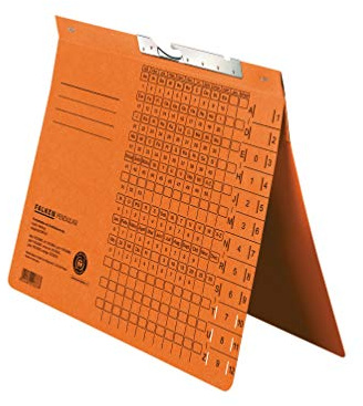 FALKEN 50x Pendular Pendelhefter aus Recycling-Karton DIN A4 orange | Made in Germany kaufmännische Heftung mit Schlitzstanzung Blauer Engel