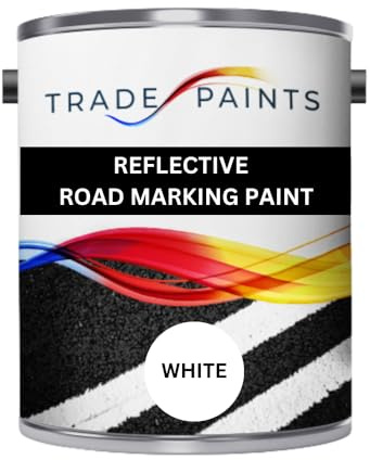 Trade Paints Reflective Road Line Car Park Marking Paint (2.5 Litre, White)