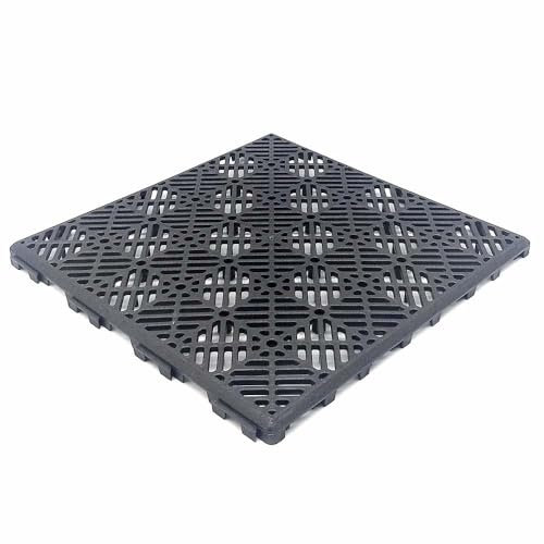 Pack Ahorro 12 losetas autoventiladas (1m² Aprox. -Forja/Antracita) 30x30x1,5cm - Suelos Piscinas, terrazas, tarima Flotante, césped Artificial, macetas, perreras, trasteros