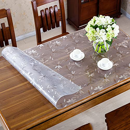 Tischfolie 1.5mm Transparent,Klar Tischdecke Tischschutz Schutzfolie weich PVC Kunststoffplatte,Einseitig Matt,Keine Blasenbildung,für Glastisch & Hochglanzlack neu im Sortiment (60x80cm(24x32in))