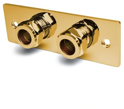 Xcel Home™ Gold Thermostatic Douche Fixing Wall Bracket Back Plate | Bathroom Bidets Shattaf Shower Toilet Mixer Bar Valve Mounted Kit | Easy Installation for Timeless Elegance - All Fittings Provided