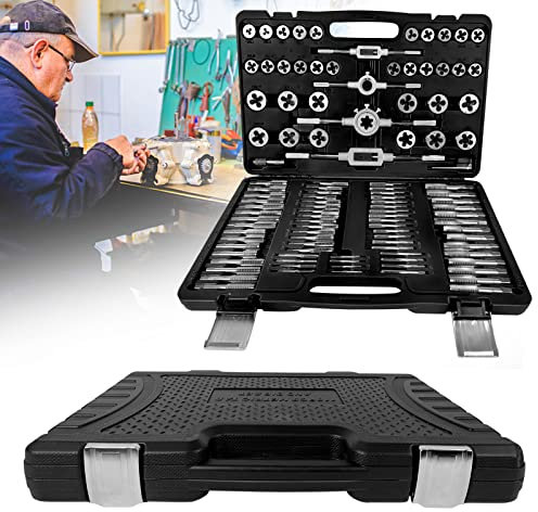 LZQ 110tlg Gewindeschneider Set Gewindeschneidsatz Bohrer Werkzeug Set Gewindeschneid-Satz Fein Gewinde Schneider