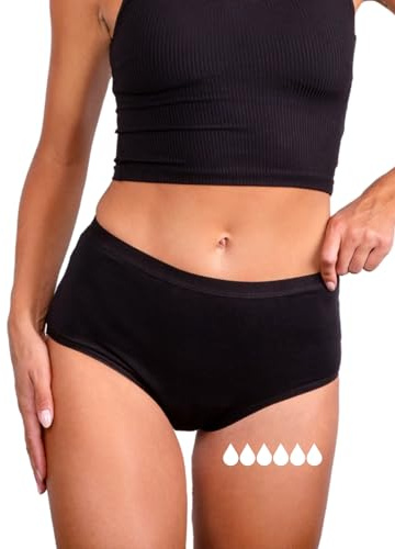Comfort Ultra, Periodenunterschwäche Damen, Menstruationsslip, High Waist | Ersetzt bis zu 6 Tamponwechsel, sehr starke Tage und Nacht, Bio-Baumwolle, PFAS-frei, biozidfrei, vegan, Periodenunterwäsche