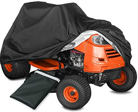 Riding Lawn Mower Cover, 183 x 137 x 117cm Outdoor Garden Lawn Tractor Cover Anti-UV Protector Durable 210D Dust-Proof Ride-on Garden Tractor for All Season/Weather