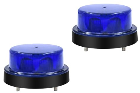 Biqing 2PCS Lampeggiante Blu,Luce LED stroboscopica lampeggiante 12V-24V LED Blu Avvertimento luci lampeggianti 2 Modes per Camion Trattori