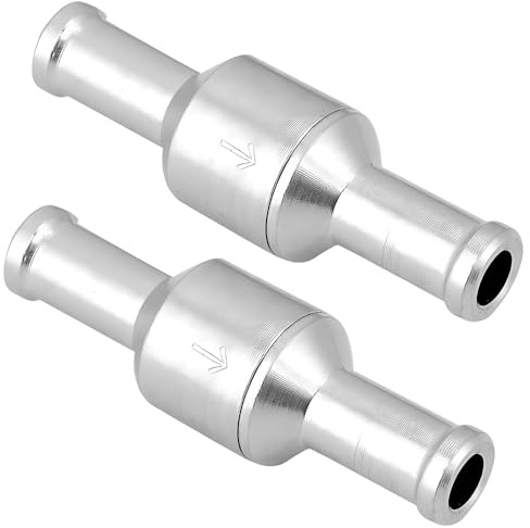 Saipor Aluminium Rückschlagventil, 10 mm, Einweg-Kraftstoffleitung, 2 Stück