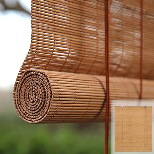 DUYULIANG Benutzerdefinierte Bambus Rollo Bambusrollo, Retro Bambus Rollo Ohne Bohren, Jalousien Bambus Garten Rollo Aussenbereich Wetterfest, Vorhang, Sichtschutz, Für Terrasse/Garten/Balkon/Küche