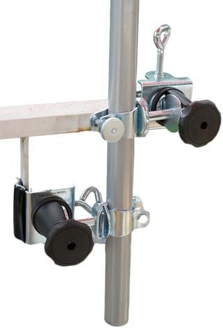 Angebot - 2 X 360 ° BALKONGELÄNDER Edelstahl-Halter Für STÖCKE bis 38 mm Ø - an runden - eckigen Elementen bis 50 mm Ø - PATENT Holly -