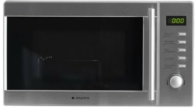 Aspes Microondas 20 Litros con Grill Inox AMW2700DGX. 700W, Grill 1000W, 8 Programas, Modo Descongelación, Revestimiento Interior, Fácil Limpieza, Temporizador 95min.