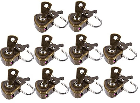 Gadpiparty Miniaturmöbel 10St Sperren altes Schlüsselschloss kleines Vorhängeschloss für Schmuckschatulle schmuckkästchen Vorhängeschloss in Herzform Reisesperre Miniatur Koffer Tagebuch Alt