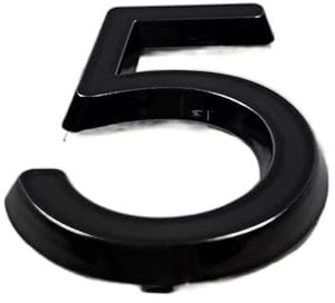 HUYGB Hausnummer 60/76 mm Selbstklebender Hausnummernaufkleber for Wohnungstürschild aus Kunststoff Haustürschild Nummernschilder Briefkasten Straßennummern Hausnummernschild(Color:5,Größe:76mm)