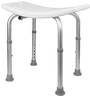 OHMG Siège de Douche,Tabouret de Douche,Réglable en Hauteur,Chaise de Douche,Aluminium,Rectangulaire,Siège de Bain,Chaise Salle de Bain Ergonomique,Personnes âgées et handicapées
