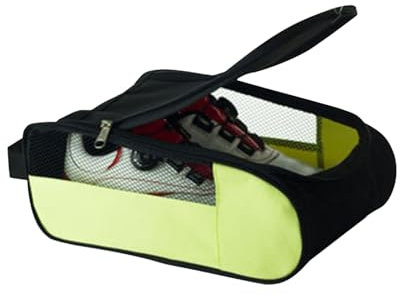 locwanot Golf-Schuhtasche, Reißverschluss-Tragetaschen für Reisen mit Belüftungs-Mesh-Löchern, Sportschuh-Tasche, kompatibel mit verschiedenen Schuhgrößen, Grün-B