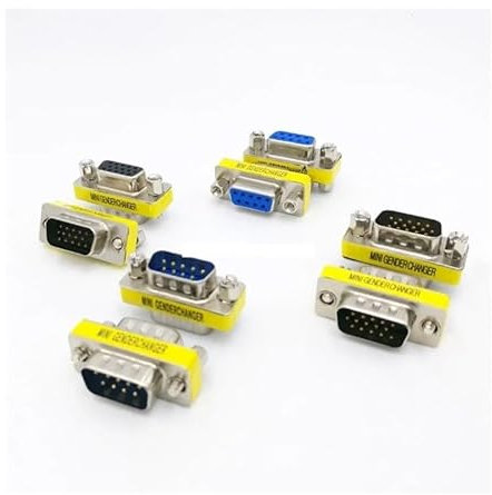 DB9/DB15 Gender Changer adapter RS232 Com D-Sub to Male Female VGA plug connector 9 15pin CZAOINCU(DB9 Female Female)