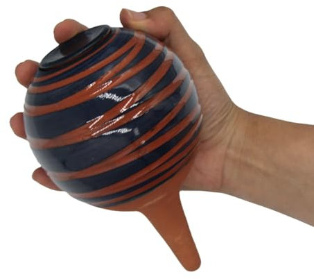 Ollas Lutton Olla Terre Cuite à Planter 40cl| Arrosage Autonome pour Plantes d'Intérieur Ecologique & Economique | Système d'Irrigation Naturel | Autonomie 3 Jours | ollas Spirales (Bleu décaféiné)