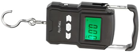 SAFIGLE Handwaage Für Unterwegs 75 Kg/10 G Digitales Lcd-display Kompakte Gepäckwaage Für Den Einsatz Bei Nacht Material Abs Und Stahl