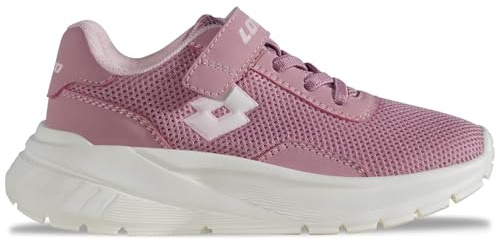 LOTTO Sneaker Unisex per Bambini Vigortiv K Kids, Rosa Dk Rose, 35 EU