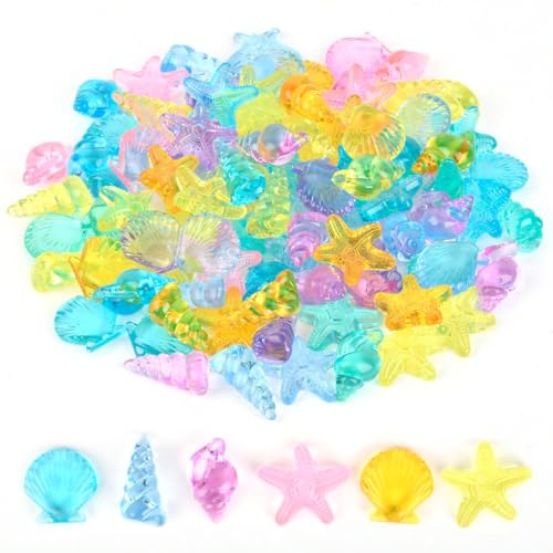 Tauchjuwel Pool Spielzeug, 95 Thema Marine Hübsche Glasnuggets Bunt, Acryledelsteine Tauchspielzeug für Kinder, Schwimm Tauch Spielzeug mit Meerestieren Edelstein, Tauchen Edelsteine Pool Spielzeug