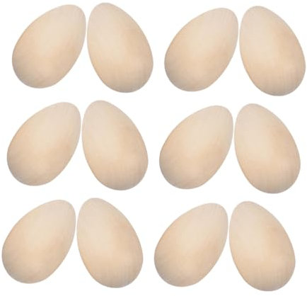 DIYEAH 60stücke Unfertige Holz-eier Bastel-eier Für Ostern Party-dekoration Für Kreative Projekte Und Handarbeiten