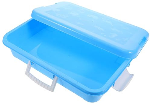 Abaodam Spielsand-aufbewahrungsbox Koffer Sensorischer Behälterfüller Schreibtablett Aus Sand Sensorisches Tablett Sensorische Behälter Wassersensormatte Für Katzen Blue Plastik