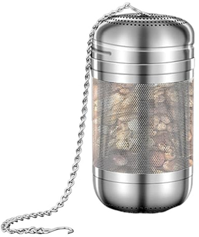 Tee-Ei, Edelstahl Kräutersieb zum Kochen, Schwimmendes Gewürzsieb Mesh, Kräuterball, Kräutersieb, Teekolle-Filter, Filterküchenwerkzeuge, Metall Teebeutel für Suppenspitzer Eintopf