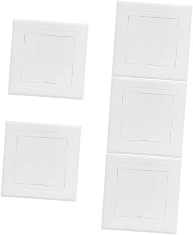 NUOBESTY 5 Pièces Plaque De Couverture De Tuyau Salle De Bains Accessoires De Salle De Bain Panneau D'accès à La Salle De Bain Pièces Wc Panneau D'accès Mural Pratique Blanche Plastique