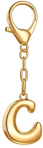 KRYMXAR Schlüsselanhänger Buchstabe, Bag Charms Mit Persönlichem Buchstaben, Taschen Anhänger Für Damen, Schlüsselanhänger Gold, Buchstaben Anhänger