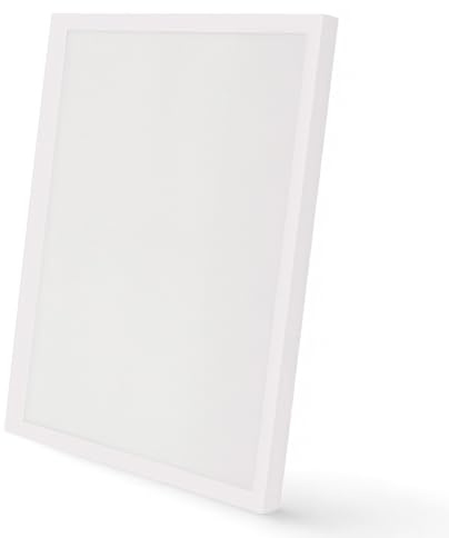 M Ledme - Plafon Superficie Panel LED 60X60cm 40W, Con Selector de Color Blanco Calido, Neutro o Frio (CCT), 4000 Lumenes, Luces led para cocina o habitación, Driver incluido.
