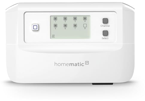 Homematic IP Fußbodenheizungscontroller – 8 Kanäle, motorisch, Smart Home, Digitale Steuerung Fußbodenheizung mit oder ohne App, Energie sparen, 161656A0