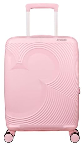 American Tourister Mickey Magic - Valigia a mano 55 x 40 x 20/23 cm - Trolley da cabina rigido per Ryanair, easyJet e la parte delle compagnie aeree, 37/44 L, Rosa Pastello (Mickey Pastel Pink)