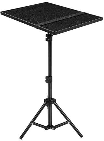 MOLUCKFU Supporto Treppiede Proiettore Regolabile Altezza e Angolo Vassoio Stabile Anti-Vibrazione per Videoproiettori e Laptop Cavalletto Leggero per Cinema Casa e Ufficio