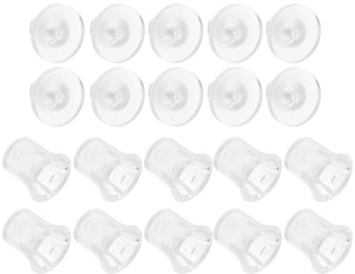 WATIIFUFU Lot de 10 Set de Cache-vis Décoratifs en Acrylique Transparent 20×20 Mm, Clous Publicitaires Invisibles pour Fixation Murale, Accessoires Polyvalents pour Affichage Intérieur