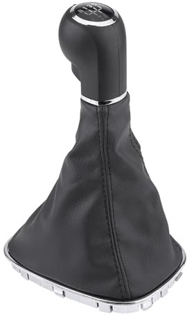 Zhangpu Funda para Palanca de Cambios D, Perilla de de 5 Velocidades de Cuero PU y ABS Duradero, Fácil Instalación para un Funcionamiento Cómodo, Apto para D