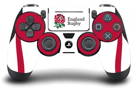 Head Case Designs Officially Licensed England Rugby Union Home 2025/26 Crest Kit Vinyl Sticker Gaming Skin Decal Cover Compatible With Sony PlayStation 4 PS4 DualShock 4 Controller