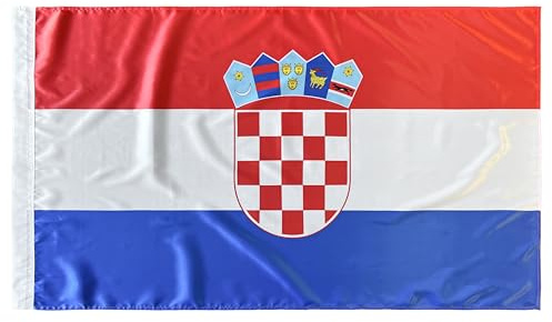 Durabol Flagge Kroatien Flag 150 x 90 cm Satin Doppelte Nähte