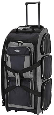 Travelers Club 30 Xpedition Rolling Duffel Bag, Charcoal Grey