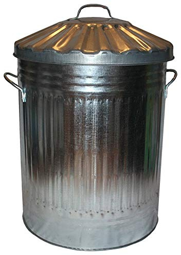 New Small Medium Large 15L 30L 40L 45L 60L 90L 110L Litre Metal Galvanised Home Garden Bin Leaves Paper Wood Rubbish Dustbin Made in U. K. (60 Litre)