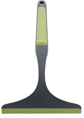 CleanPEAK Soft Grip Wiper Blade Squeegee for Streak Free Windscreens, Showerscreens, Windows, Tiles, Bathrooms and Mirrors, Grey / Green