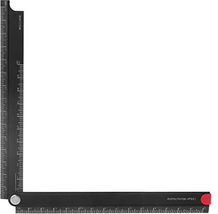90° Folding Metal Stationery Rule Aluminum Alloy Foldable 15cm-30cm Ruler Simple