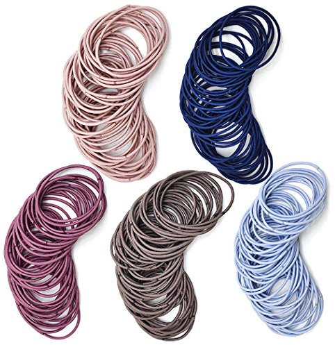 Liens de Cheveux 100 Pièces, 2mm Cheveux Élastiques Cravates, 5 Couleurs Mini Chouchous Bandes pour Les Cheveux des Enfants Bébés Petites Filles Dreadlocks Coiffure de Mariage
