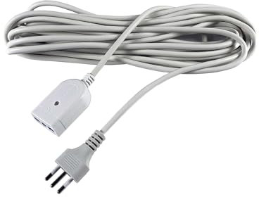 TEMPO DI SALDI Prolunga Elettrica da 10 M con Presa Bipasso 16A/10A per Dispositivi Elettronici