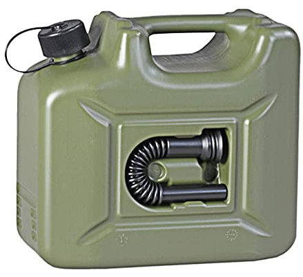 CGF- Benzinkanister Benzinkanister bleifreies Öl Spiritus Motor Transport und Lagerung Ideal für PKW Wohnwagen Wohnmobil Garage Auto Inklusive Auslauf, mit Siphon Handpumpe (5L,10L) mit UN-Zulassung
