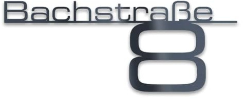 Metzler Hausnummer Anthrazit, individueller Schriftzug Edelstahl, Hausnummernschild, Straßenschild, Wunschstraßenname und Hausnummer, RAL7016, Rostfrei & Wetterfest, Made in Germany, Länge: 1200 mm