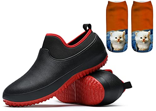 Zapatos de jardín para Hombre, Zapatos de Lluvia, Botines Impermeables de Neopreno para Acampar, Cuidado del césped, jardinería y Trabajo en el jardín