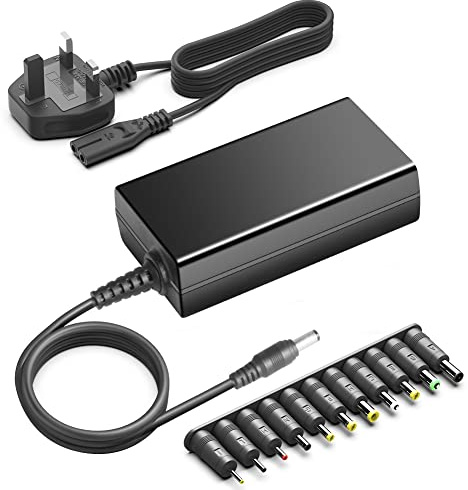 Universal Power Supply Adapter AC 100-240V DC 18V 18.5V 19V 11 Connectors 5.5*2.1mm/6.5*4.4mm for Samsung LG TV Soundbar Speaker Asus Sony Acer AOC BenQ MSI Monitor Trigkey S5 S7 MINI PC Charger PSU